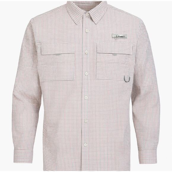 Habit Men’s Large Plaid Performance Fishing Shirt Long Sleeve Vented Outdoor - Picture 1 of 11